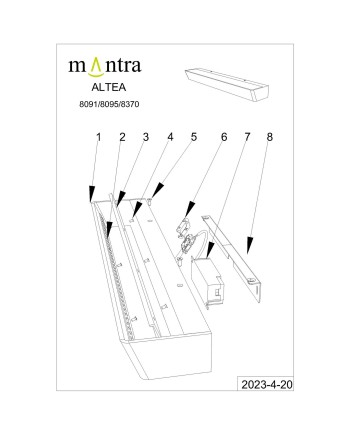 ALTEA * APLIQUE LED BLANCO 40W - 4000K